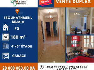 vente duplex bejaia