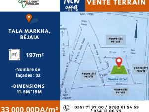 vente terrain bejaia