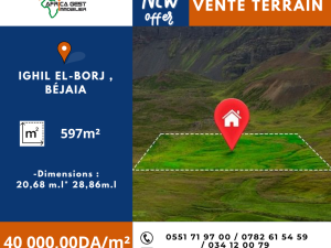 vente terrain bejaia